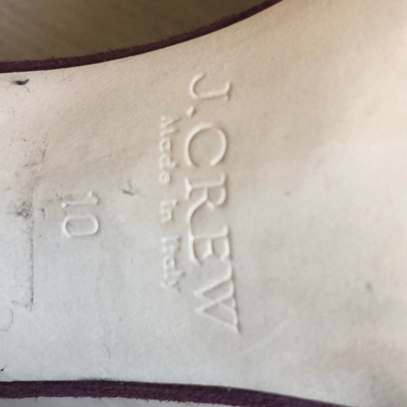 J. Crew Elsie Suede D’orsay Pumps with Fringe in Burgundy Made in Italy - Picture 6 of 7